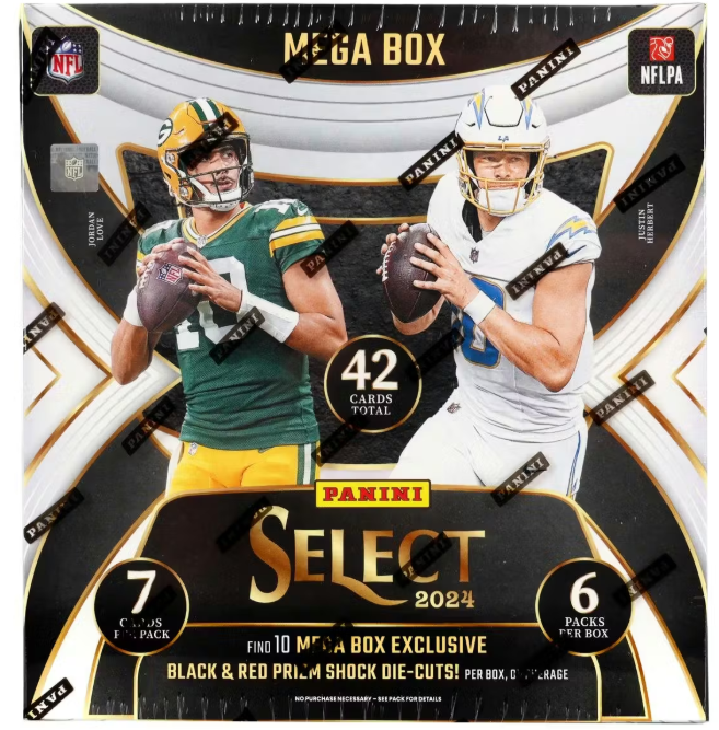 2024 Panini Select Football Mega Box (Black & Red Prizms!)
